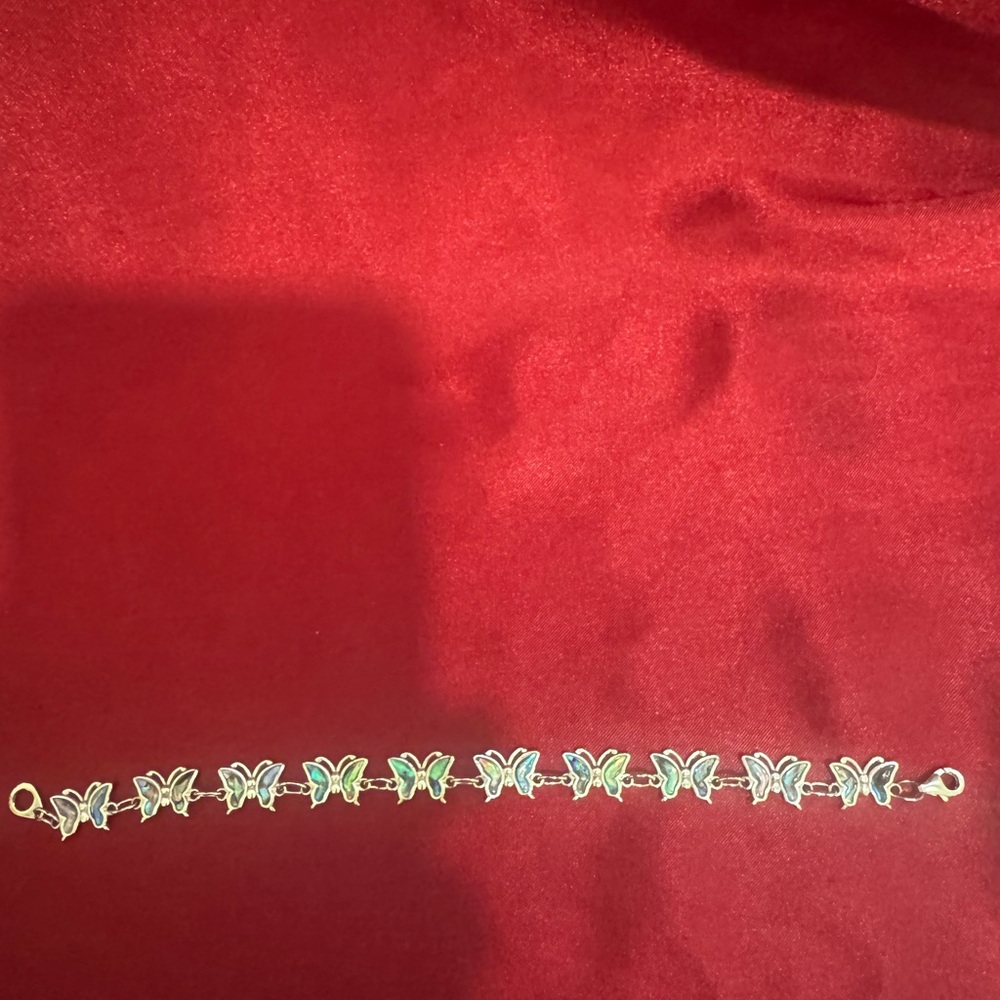 COPY - Elegant Gold and Green Butterfly Bracelet
